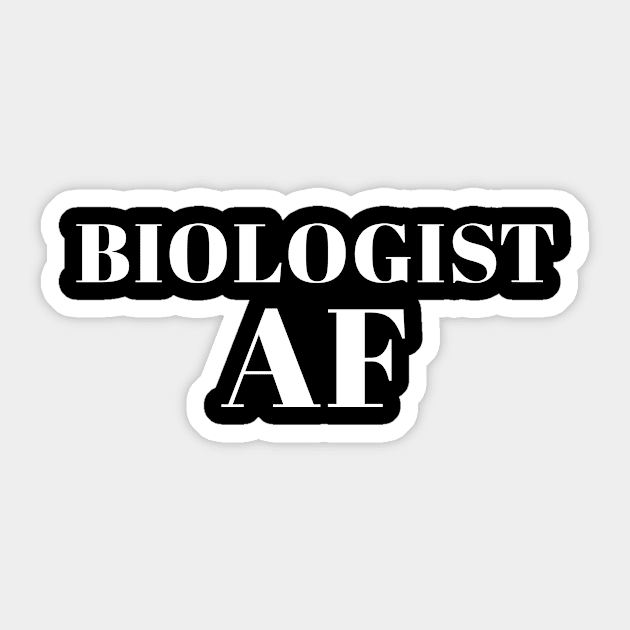 Biologist AF Sticker by Periaz